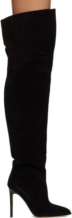 Paris Texas Black Pointed Tall Boots - Picture 5