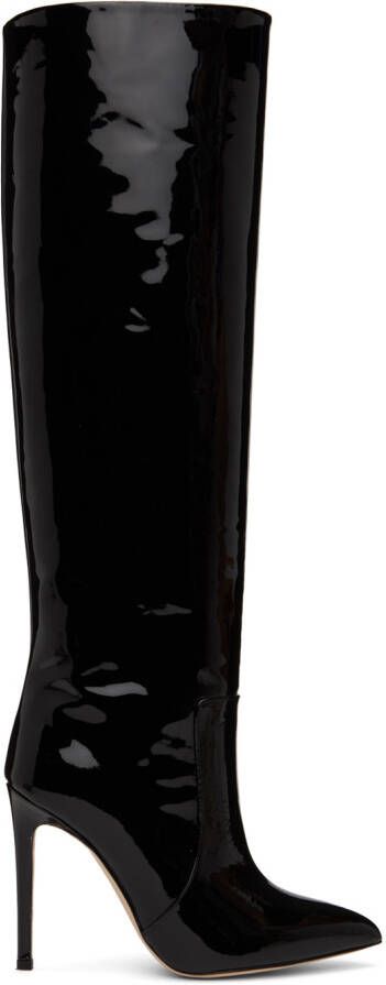 Paris Texas Black Pointed Tall Boots - Picture 5