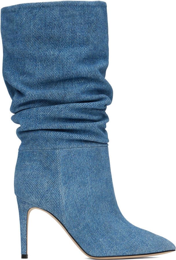 Paris Texas Blue Slouchy Boots - Picture 2