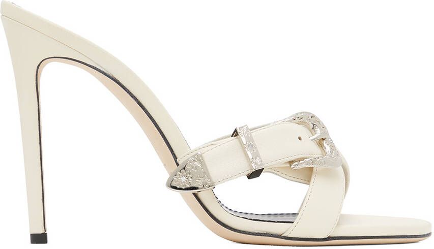 Paris Texas Off-White Regina Western Mules - Picture 5