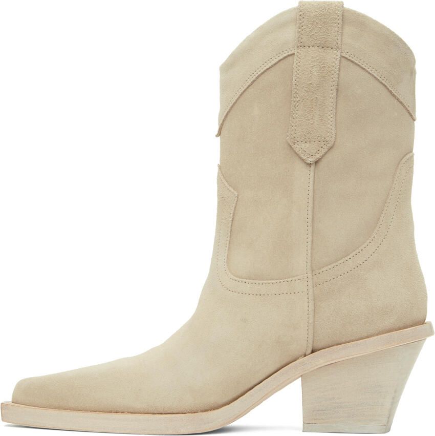 Paris Texas Beige Dakota Ankle Boots - Picture 2