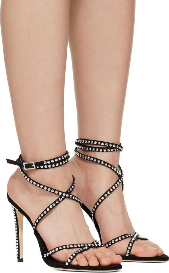 Paris Texas Black Holly Zoe Heeled Sandals