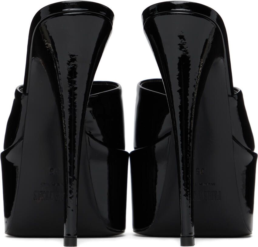 Paris Texas Black Marina Heeled Sandals