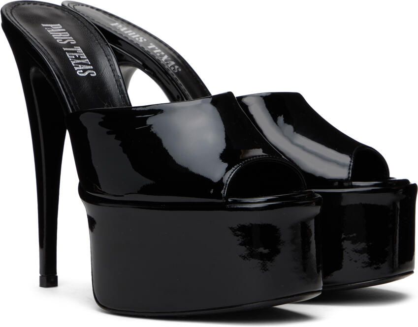 Paris Texas Black Marina Heeled Sandals - Picture 2