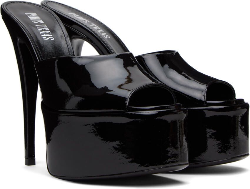 Paris Texas Black Marina Mules - Picture 2