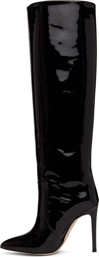 Paris Texas Black Pointed Tall Boots - Picture 2