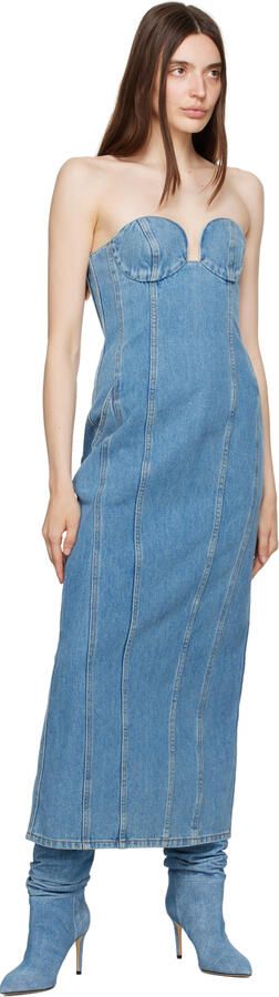 Paris Texas Blue Slouchy Boots - Picture 4