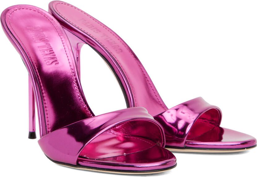 Paris Texas Pink Lidia Mules - Picture 2