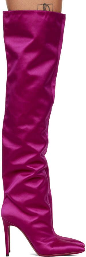 Paris Texas Pink Pointed Tall Boots