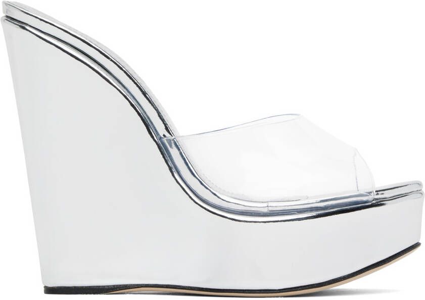 Paris Texas Silver Olga Heeled Sandals - Picture 5