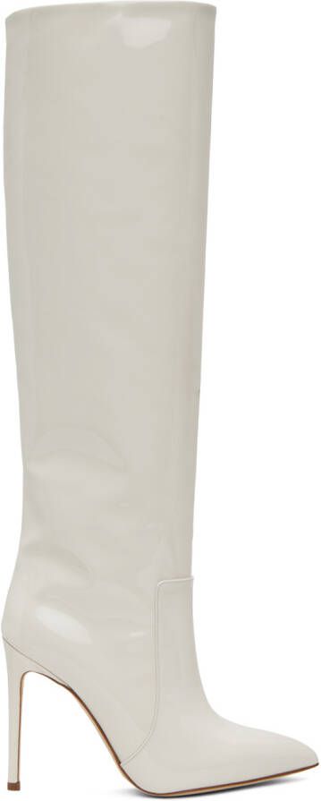 Paris Texas White Pointed Tall Boots