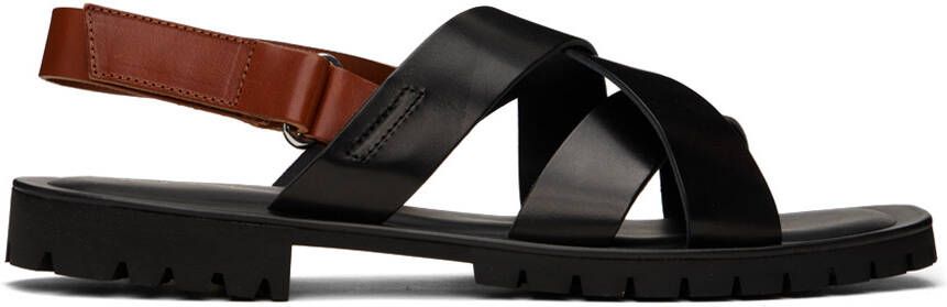 Paul Smith Black & Brown Batiste Sandals