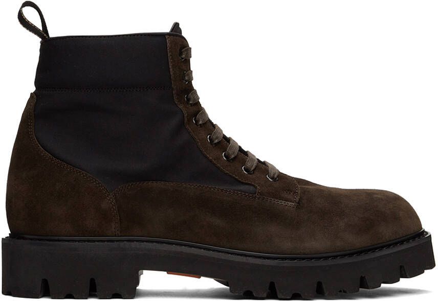 Paul Smith Brown & Black Suede Dizzie Boots - Picture 5