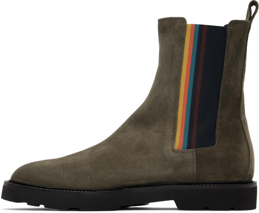 Paul Smith Grey Suede Elton Chelsea Boots - Picture 3