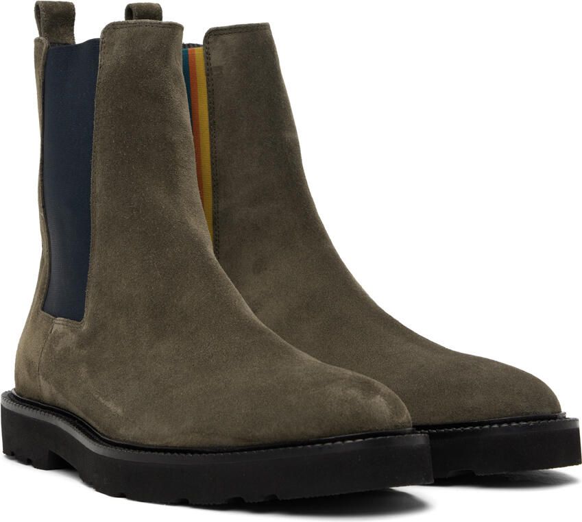 Paul Smith Grey Suede Elton Chelsea Boots