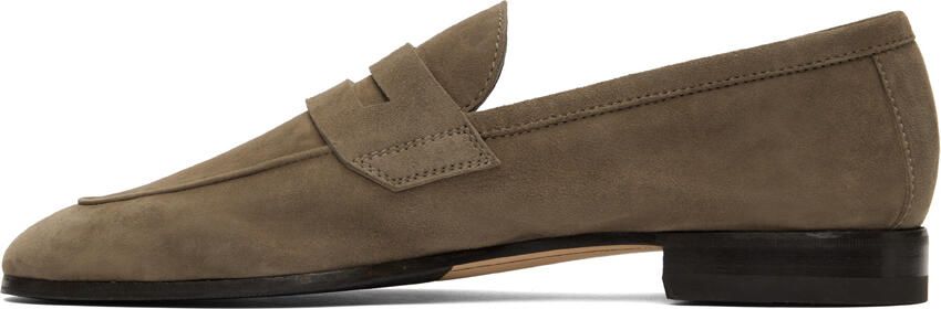 Paul Stuart Taupe Suede Macao II Loafers - Picture 4