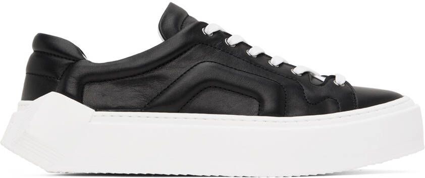 Pierre Hardy Black Cubix Leather Sneakers - Picture 5