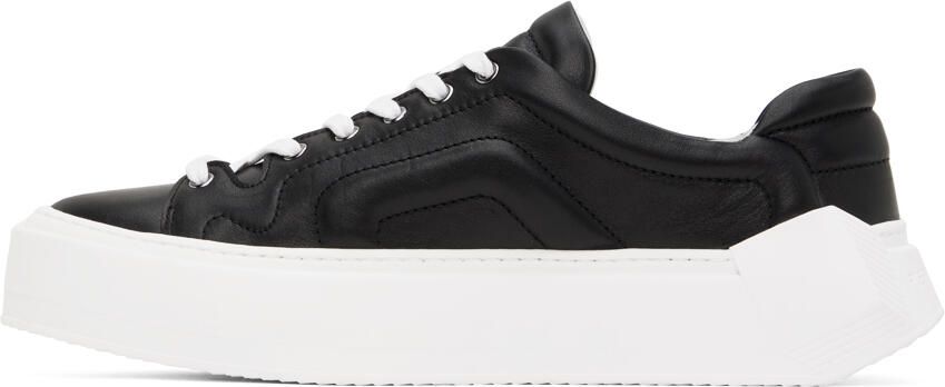 Pierre Hardy Black Cubix Leather Sneakers - Picture 3