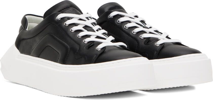 Pierre Hardy Black Cubix Leather Sneakers - Picture 2