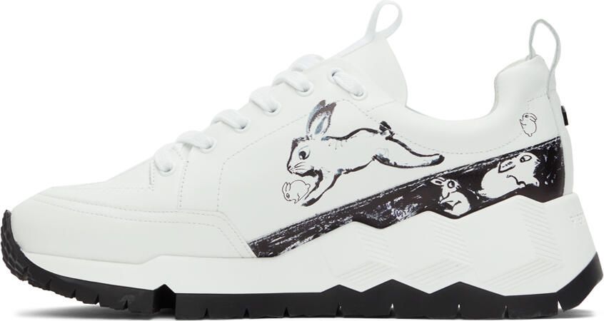 Pierre Hardy Shinsuke Kawahara Editon White Usagi Street Life Sneakers - Picture 4