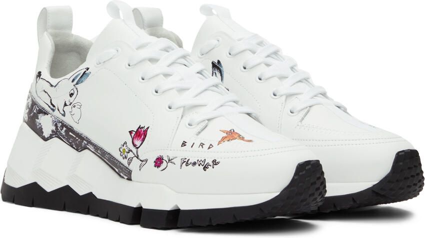 Pierre Hardy Shinsuke Kawahara Editon White Usagi Street Life Sneakers - Picture 3
