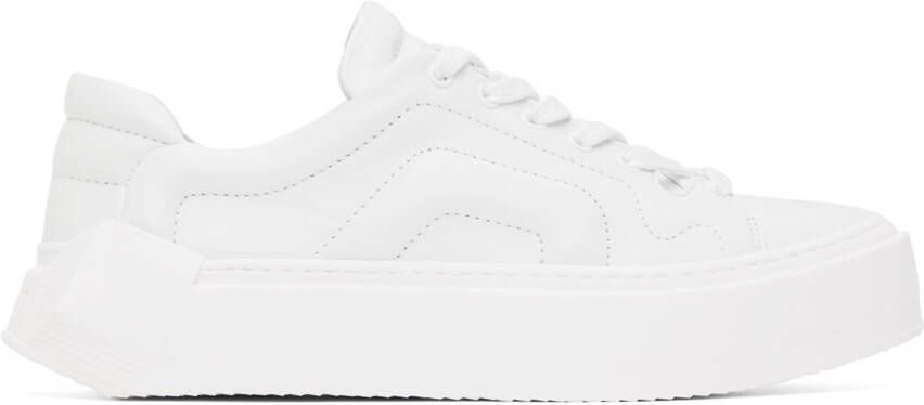 Pierre Hardy White Cubix Leather Sneakers - Picture 5