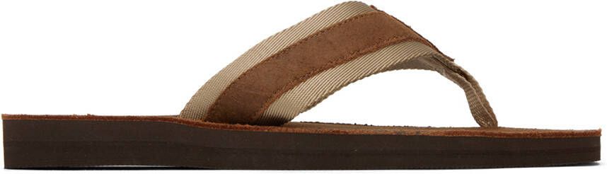 Polo Ralph Lauren Brown Vintage Bolt Flip Flops - Picture 5