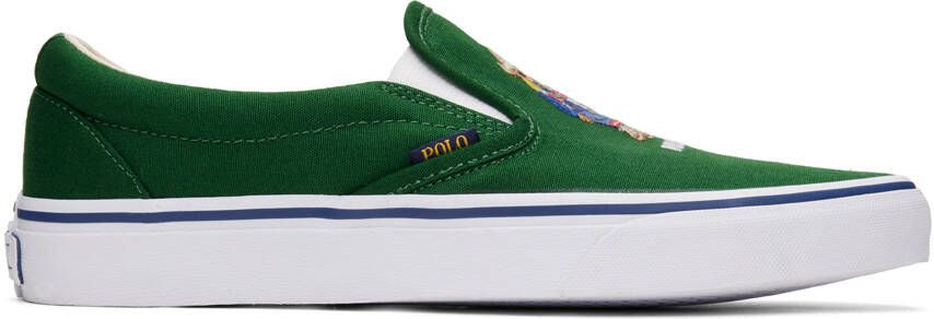 Polo Ralph Lauren Green Keaton Slip-On Sneakers - Picture 4