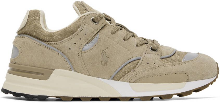 Polo Ralph Lauren Khaki Trackster 200 Sneakers - Picture 5