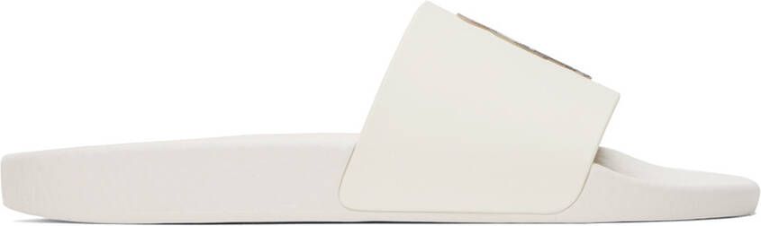 Polo Ralph Lauren White Polo Bear Slides - Picture 5