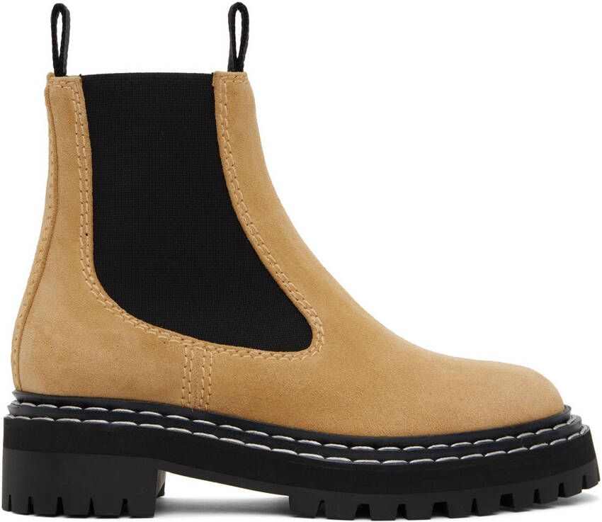 Proenza Schouler Beige Lug Sole Boots