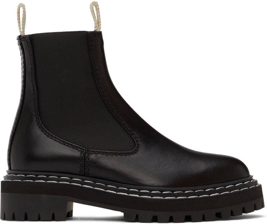 Proenza Schouler Black Lug Sole Chelsea Boots - Picture 5