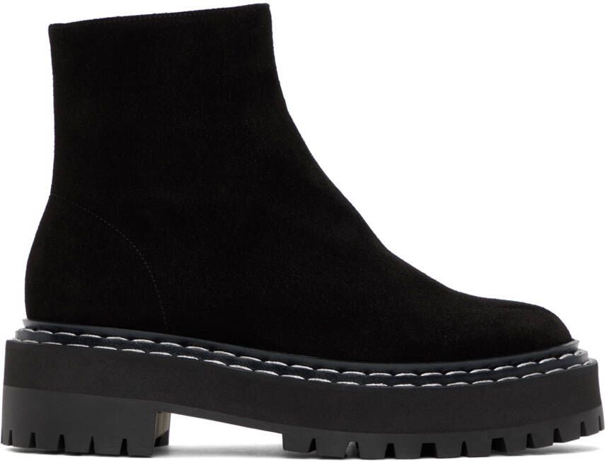 Proenza Schouler Black Lug Sole Platform Boots