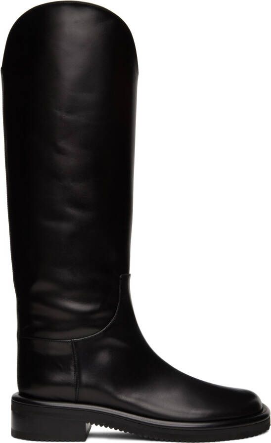 Proenza Schouler Black Pipe Riding Boots - Picture 2