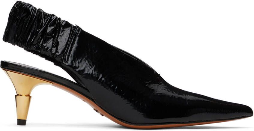 Proenza Schouler Black Spike Slingback Heels