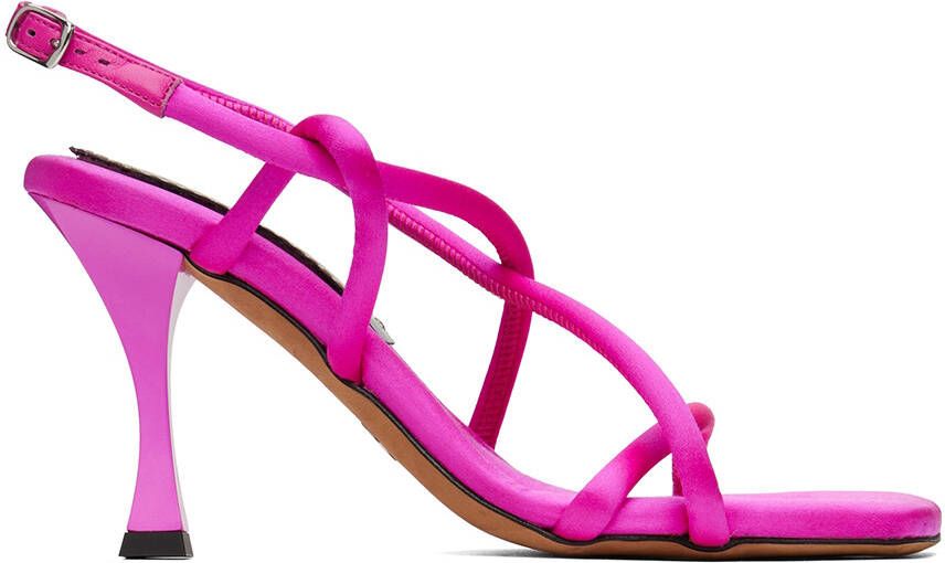 Proenza Schouler Pink Strappy Heeled Sandals - Picture 5
