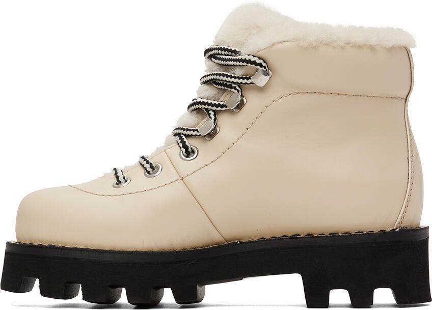 Proenza Schouler Beige Shearling Hiking Boots - Picture 2