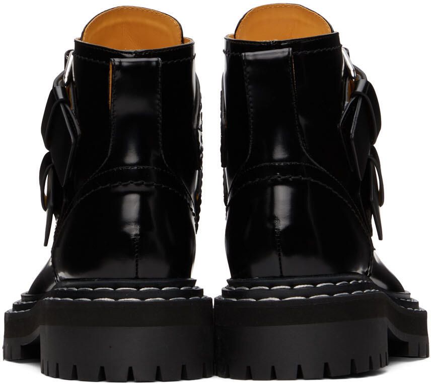 Proenza Schouler Black Lug Sole Buckle Boots
