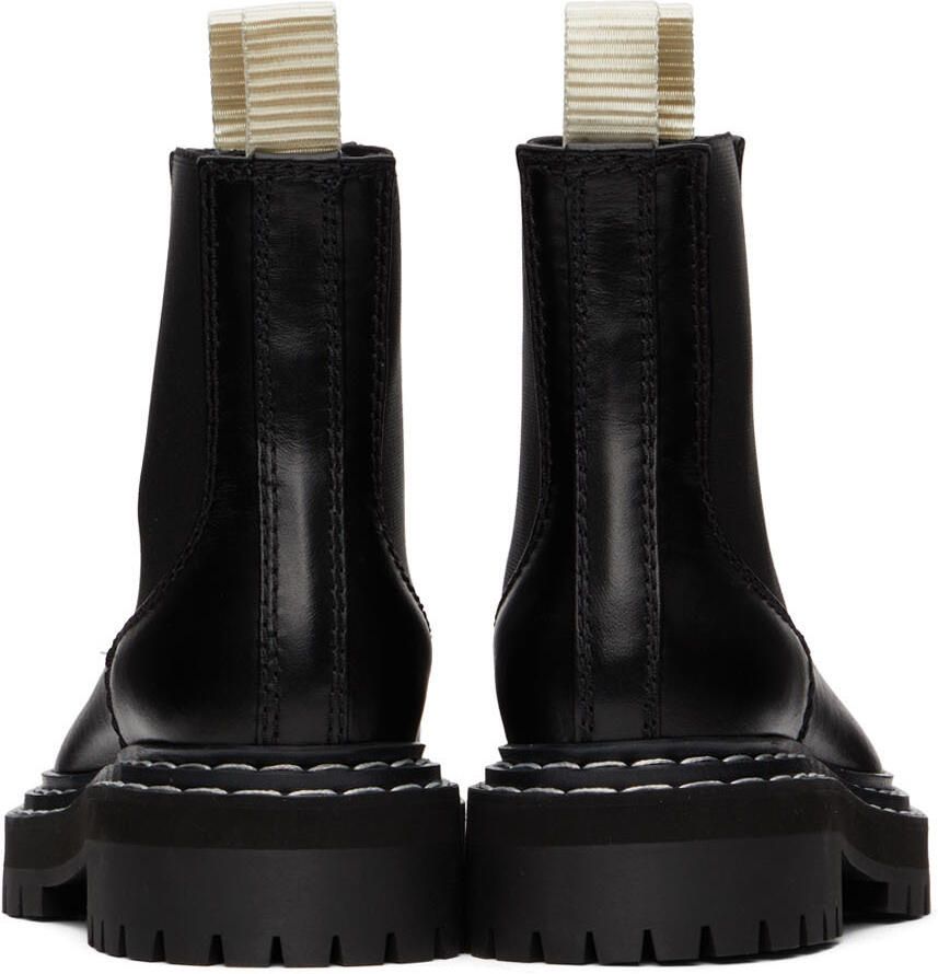 Proenza Schouler Black Lug Sole Chelsea Boots