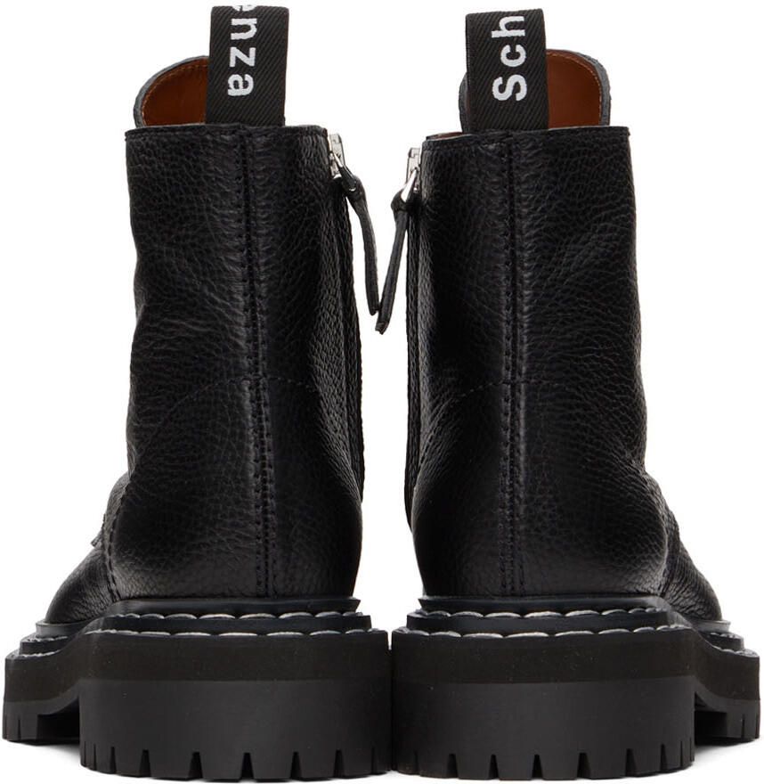 Proenza Schouler Black Lug Sole Combat Boots