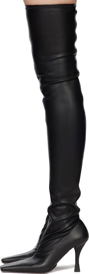 Proenza Schouler Black Trap Over-The-Knee Boots - Picture 3