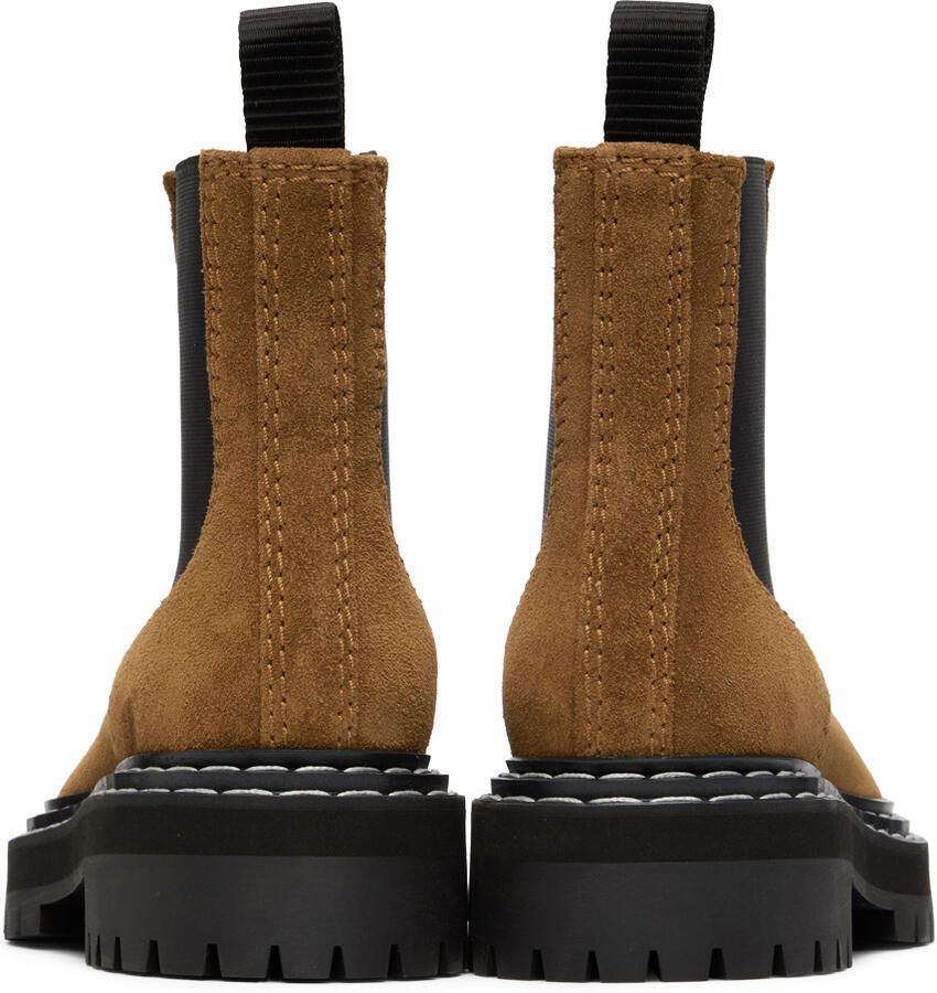 Proenza Schouler Brown Lug Sole Chelsea Boots