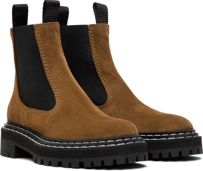 Proenza Schouler Brown Lug Sole Chelsea Boots - Picture 3