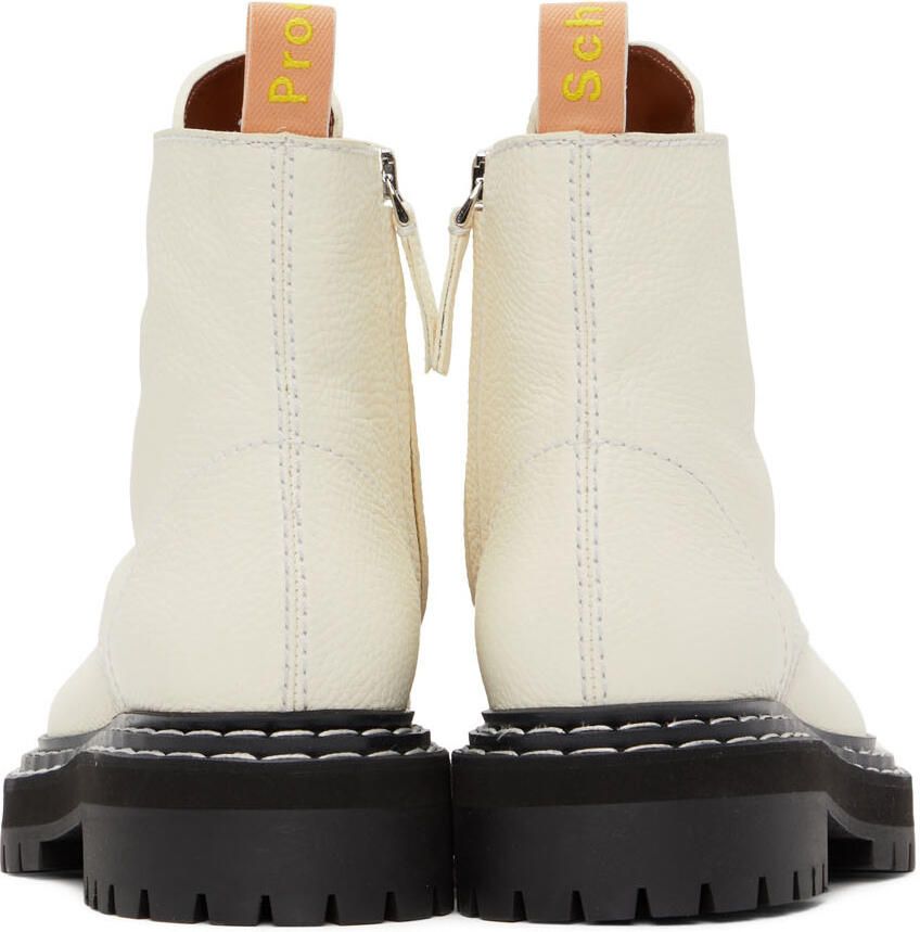 Proenza Schouler Off-White Lug Sole Combat Boots