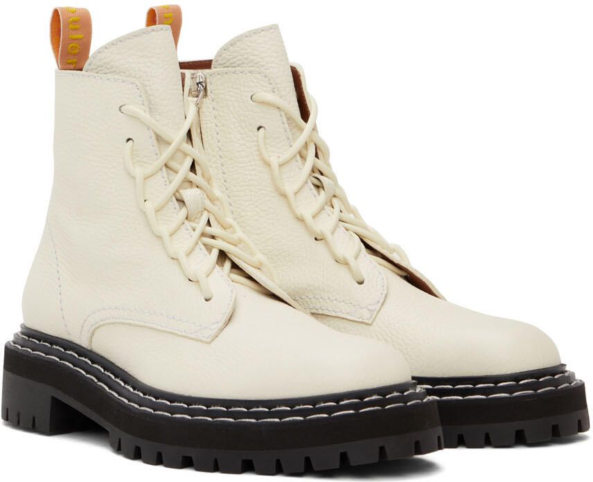 Proenza Schouler Off-White Lug Sole Combat Boots - Picture 2