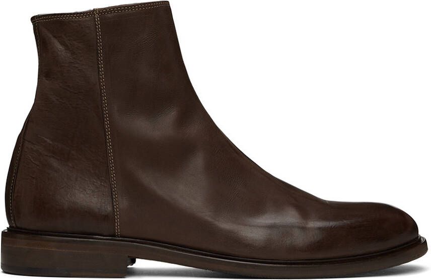 PS by Paul Smith Brown Leather Billy Zip Boots - Picture 5