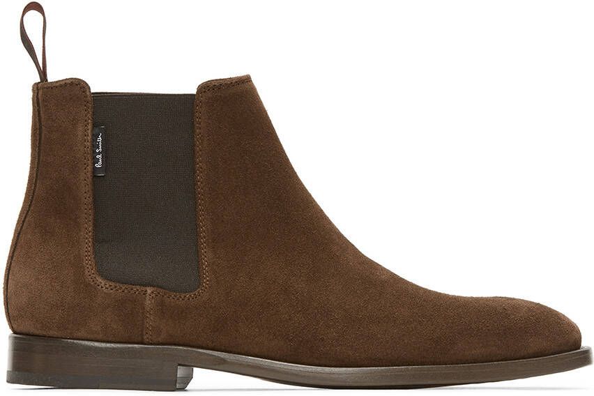PS by Paul Smith Brown Suede Gerald Chelsea Boots - Picture 5