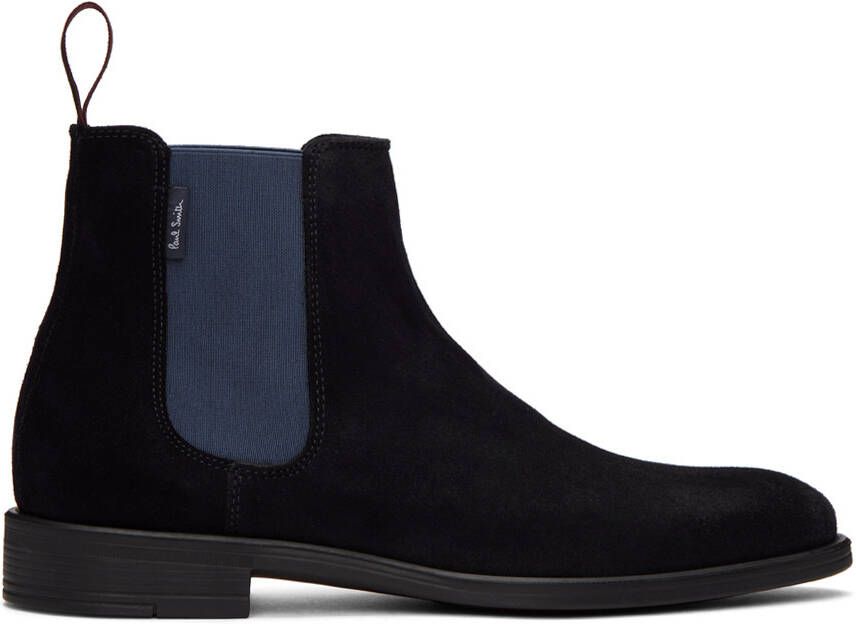 PS by Paul Smith Navy Cedric Chelsea Boots - Picture 5