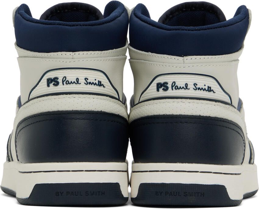 PS by Paul Smith White & Navy Lopes Sneakers