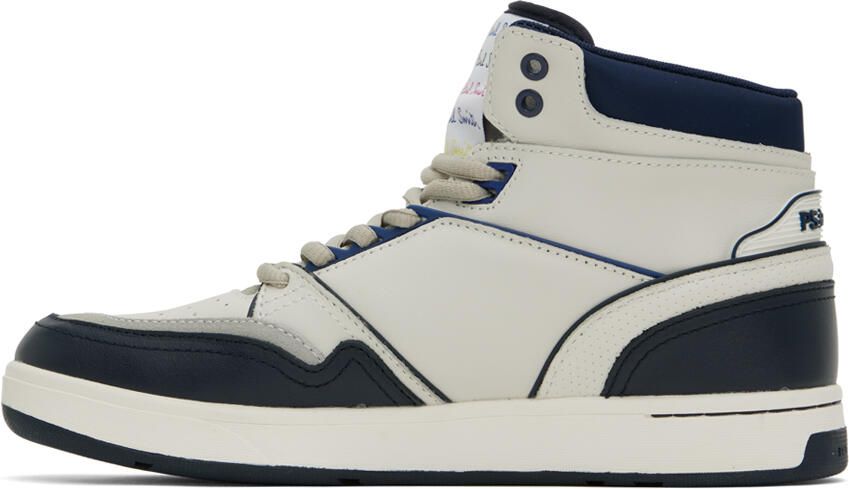PS by Paul Smith White & Navy Lopes Sneakers - Picture 3